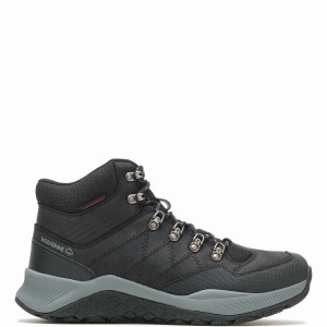 Black Wolverine Luton Waterproof Men Hiking Boots | QGF7552YI
