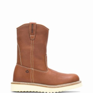 Brown Wolverine 10" Wellington Men Boots | EJV4319CY