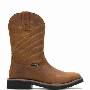 Brown Wolverine Rancher Flag LX Wellington Men Boots | OFS9326QB