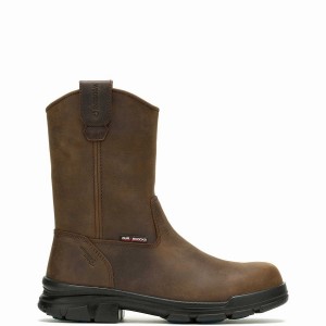 Dark Brown Wolverine DuraShocks SR Icon Wellington CarbonMax® Men Boots | QMT156CL
