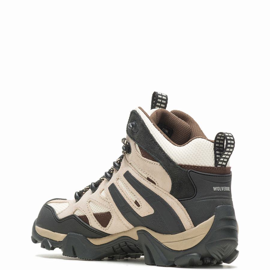Beige Black Wolverine Wilderness Women Hiking Boots | WYD412ER