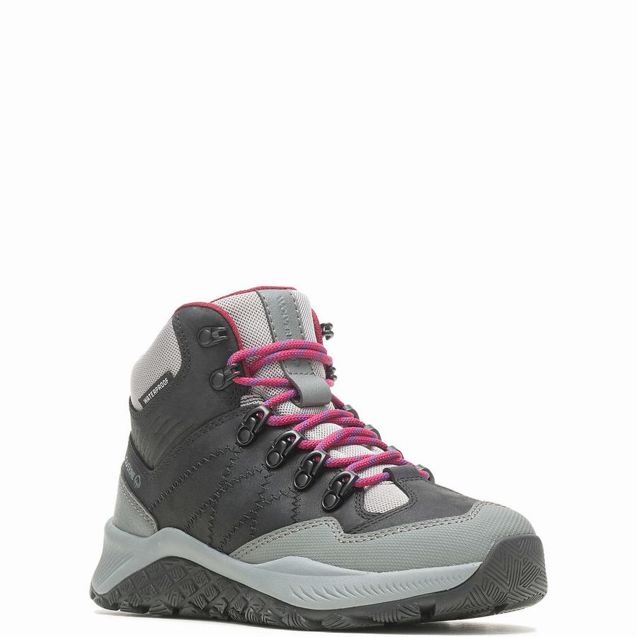 Black Wolverine Luton Waterproof Women Hiking Boots | VTF1754OH