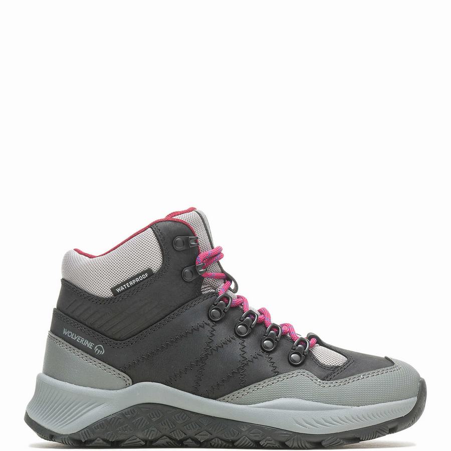 Black Wolverine Luton Waterproof Women Hiking Boots | VTF1754OH