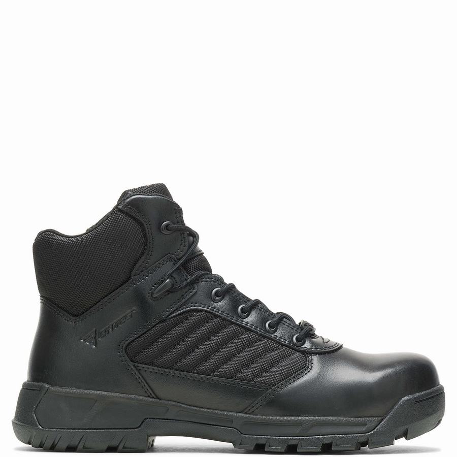 Black Wolverine Tactical Sport 2 Mid Side Zip Composite ToeEH Women Work Boots | XGW353MX