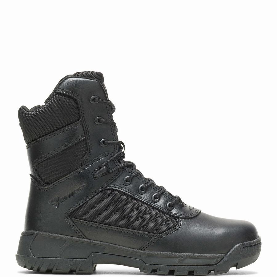 Black Wolverine Tactical Sport 2 Tall Side Zip Women Work Boots | WSB2837TG