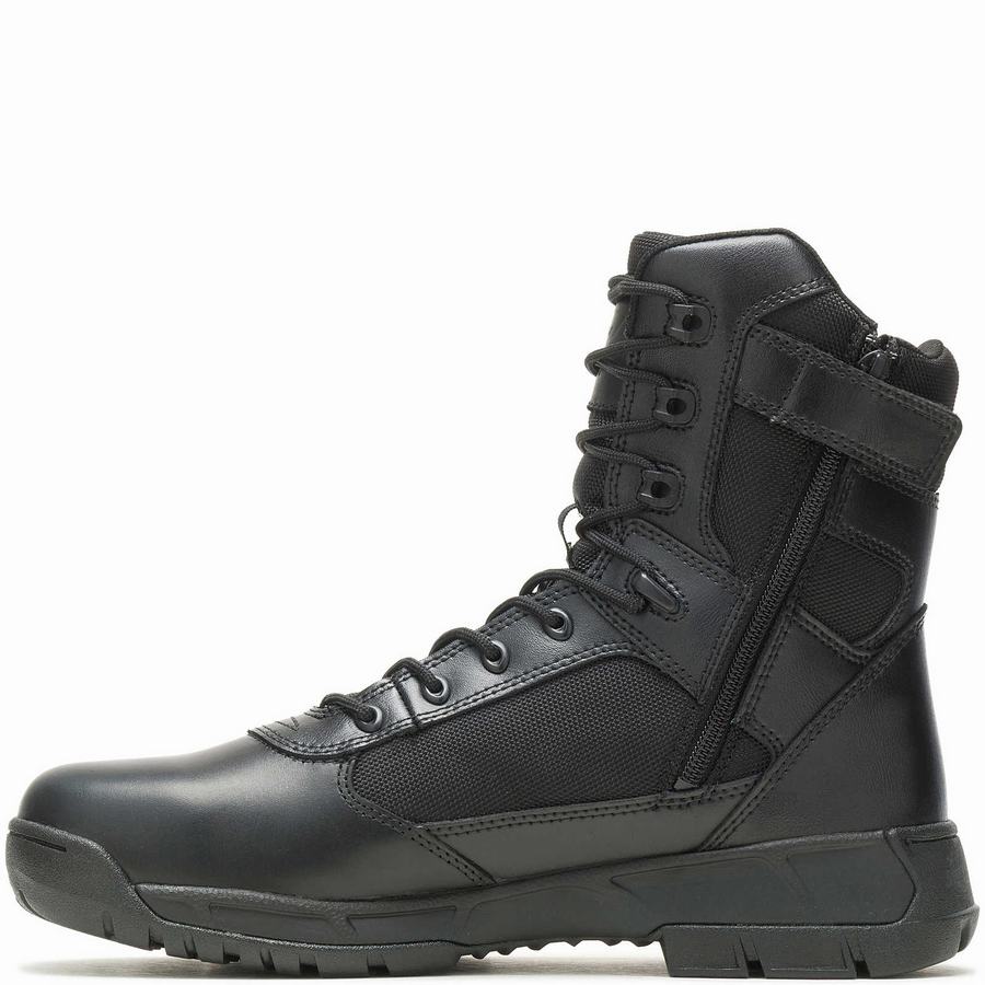 Black Wolverine Tactical Sport 2 Tall Side Zip Women Work Boots | KSI7327CK