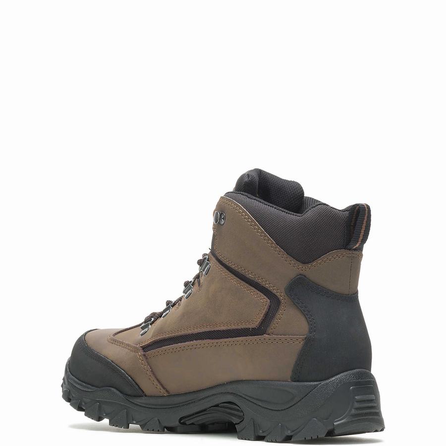 Brown Black Wolverine Spencer Waterproof Men Hiking Boots | GMU8124OZ