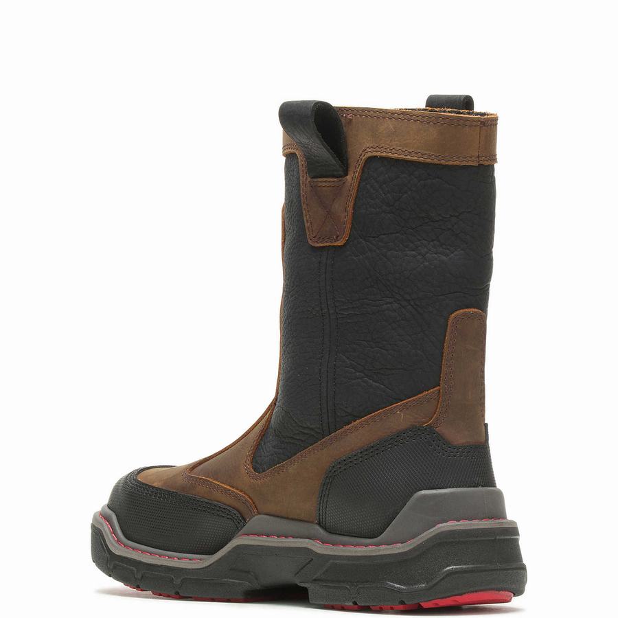 Brown Wolverine Raider DuraShocks® Heavy Duty CarbonMAX® Work Wellington Men Boots | MVH8199VP