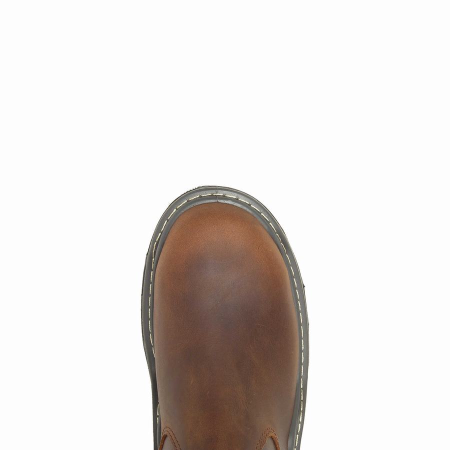 Brown Wolverine Raider DuraShocks® Waterproof CarbonMAX® Wellington Men Boots | ITQ8613AF