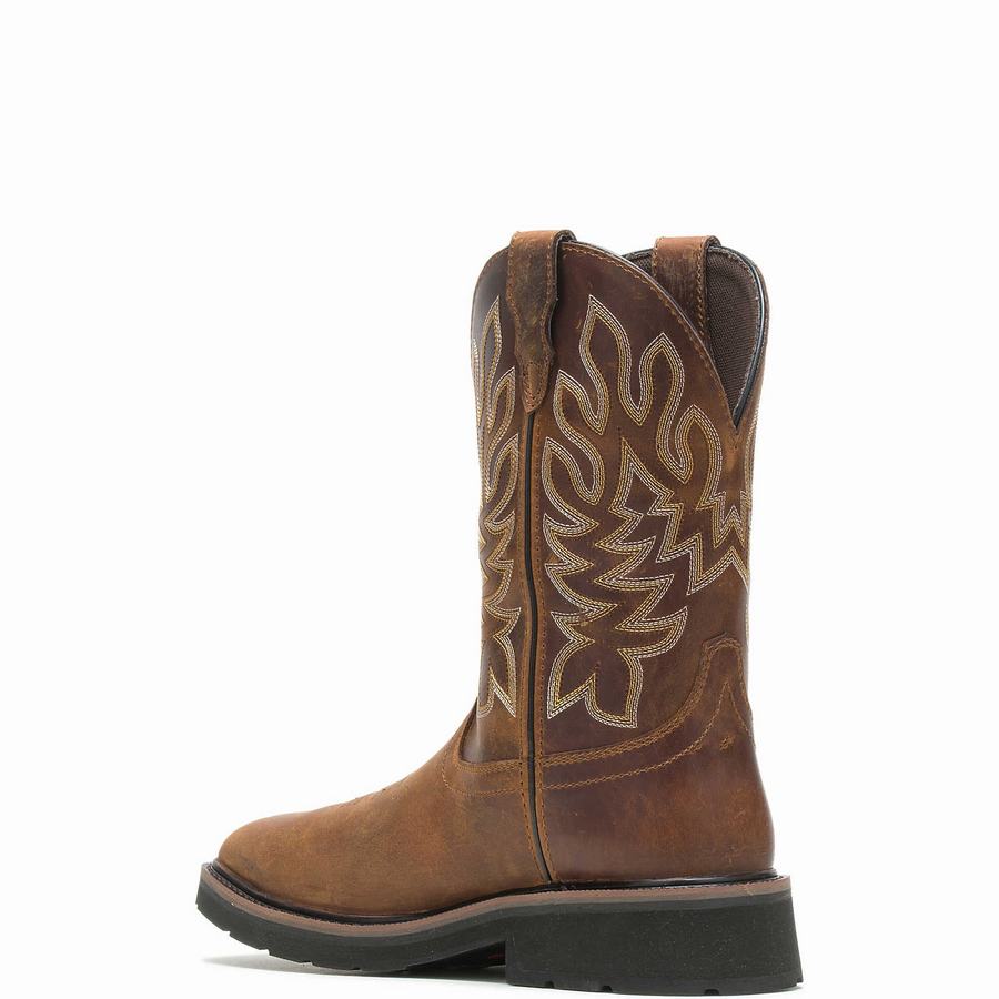 Brown Wolverine Rancher Waterproof Steel-Toe Wellington Men Boots | FJE8921RV