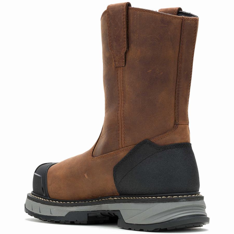 Brown Wolverine ReForce EnergyBound™ Heavy Duty Wellington CarbonMax® Men Boots | HGG9979NJ