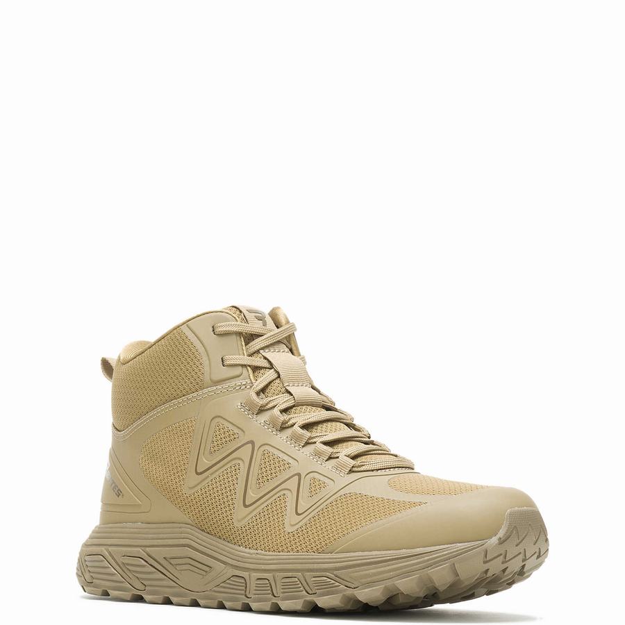 Brown Wolverine Rush Mid Women Work Boots | JWU1214HZ