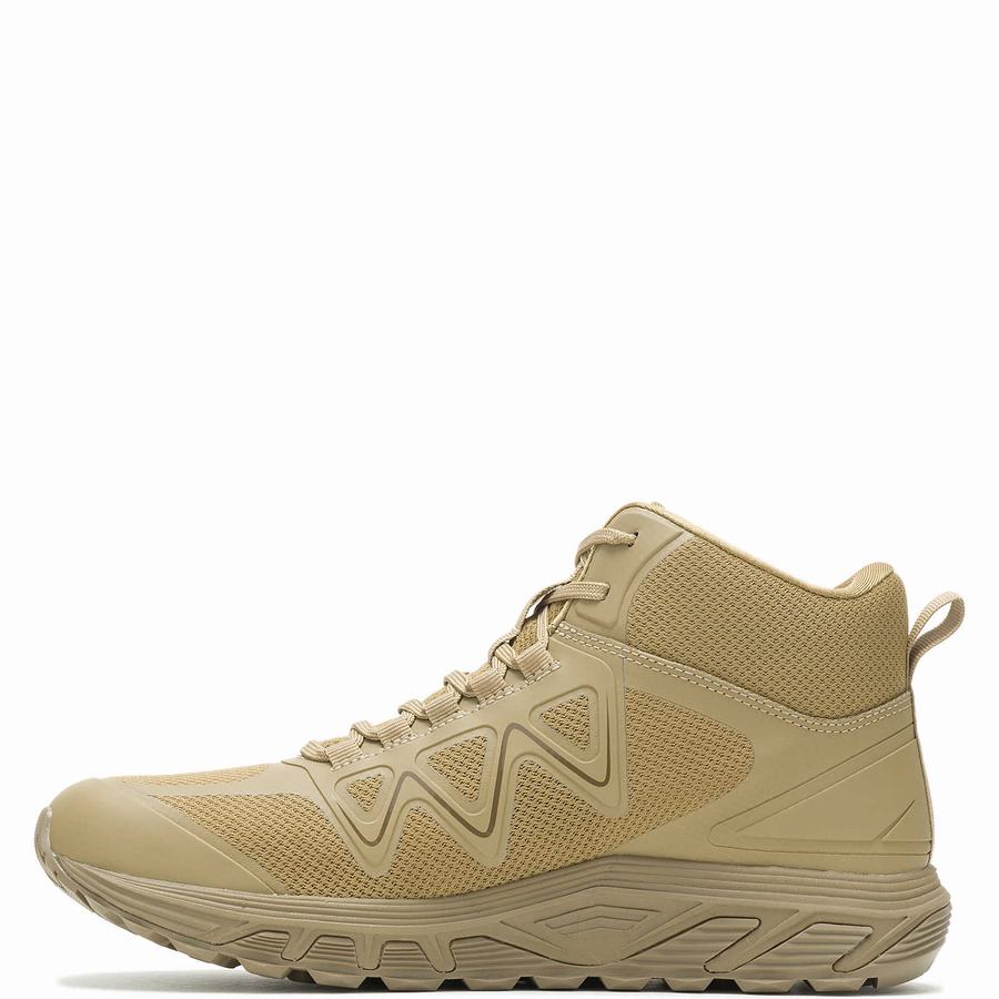 Brown Wolverine Rush Mid Women Work Boots | JWU1214HZ