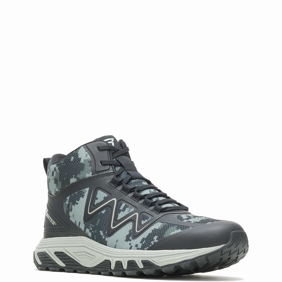Camo Black Wolverine Rush Mid Women Work Boots | WYY7626IK