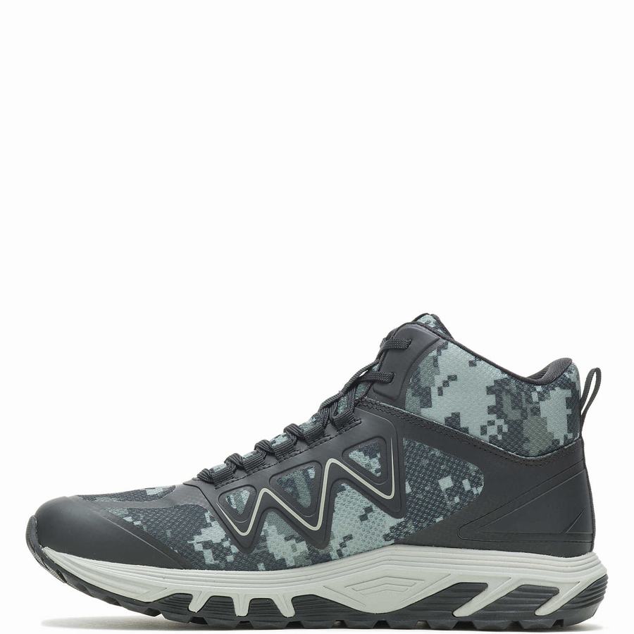 Camo Black Wolverine Rush Mid Women Work Boots | WYY7626IK