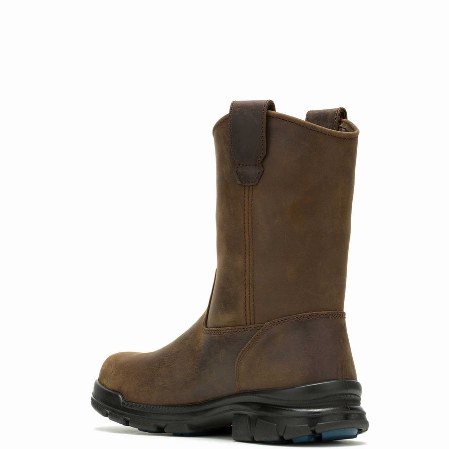 Dark Brown Wolverine DuraShocks SR Icon Wellington CarbonMax® Men Boots | QMT156CL