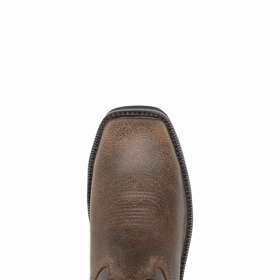 Dark Brown Wolverine Rancher Claw Steel Toe Wellington Men Boots | VBO3031AQ