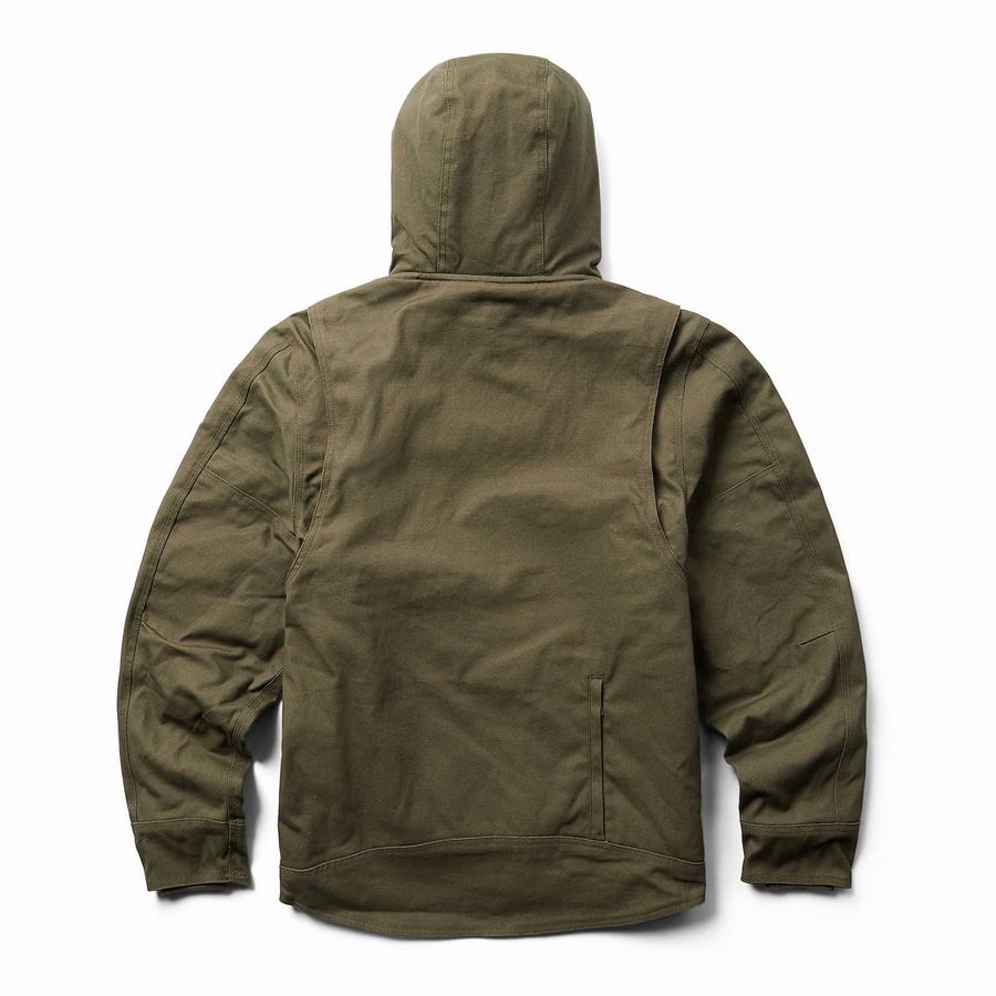 Dark Green Wolverine Guardian Cotton™ Work Men Jackets | IRS7837EF